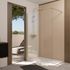 Paroi de douche à l'italienne 120x195 cm profilé or verre transparent 5 mm Essentiel Gold - AURLANE
