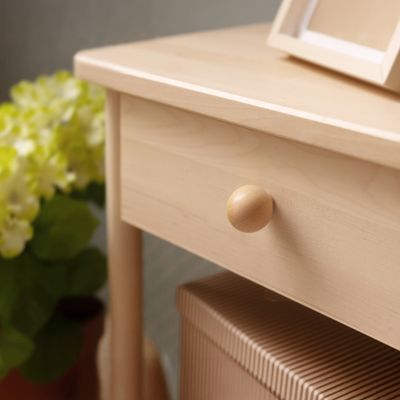 Bouton de meuble rond bois hêtre diamètre 29 mm par 6 REI