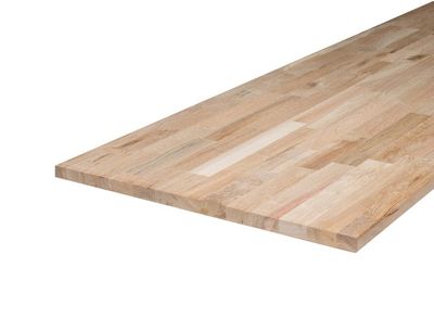 Plan de travail bois massif chêne bords droits - 26 x 650 x 2400 mm - AJ TIMBER