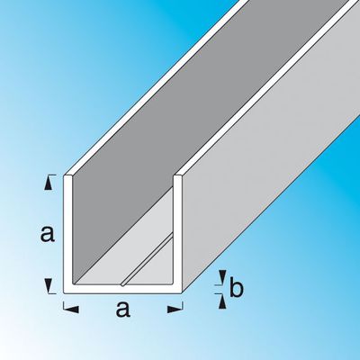 Profilé U carré Combitech 23.5 x 1.5 mm aluminium brut 1 m ALFER