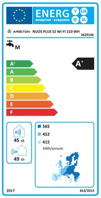 Chauffe-eau thermodynamique 110L vertical connecté Nuos Plus S2 Wifi - ARISTON