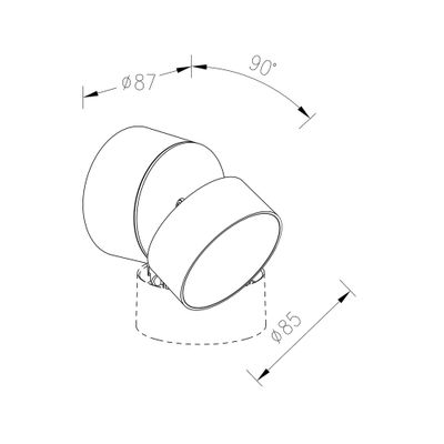 Applique extérieur LED Trumpet gris IP54 600 lumens blanc neutre - COREP