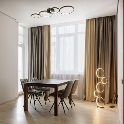 Lampadaire LED Rondo noir 4700 lumens blanc chaud - TRIO