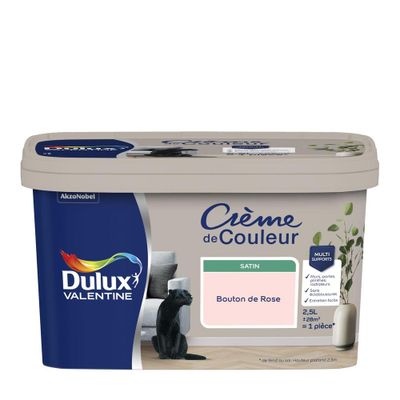 Peinture Crème de couleur Beige Rose satin 2,5 L - DULUX