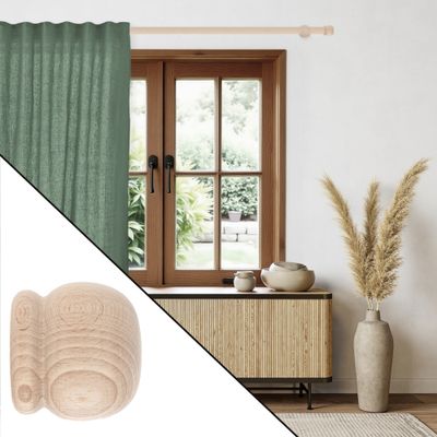 Embout déco anglais à emboîter en bois diam 35 mm Finition Bois brut par 2 - MOBOIS