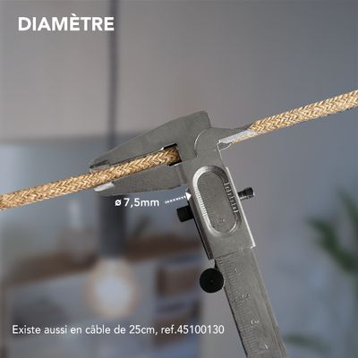 Câble électrique tissu corde 3m - TIBELEC