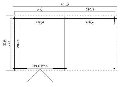 Abri de jardin en bois Elody 8,2 m² 8,2 m² LASITA MAJA Livraison à domicile incluse