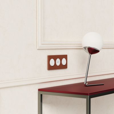 Plaque de finition centrale 1 poste Odace 2025 Architecte sienne émaillé - SCHNEIDER ELECTRIC