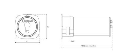 Boîte à clés à encastrer sans obturateur THIRARD