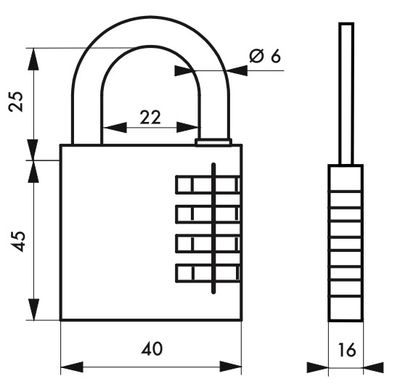 Cadenas à clé haute sécurité largeur 40 mm THIRARD