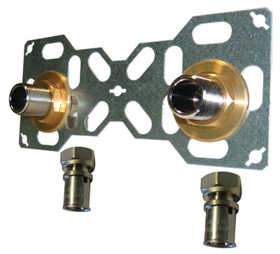 Platine double à sertir pour tube multicouche Ø 16 mm - QUICK PLOMBERIE