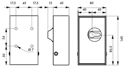 Boîte à clés en applique THIRARD