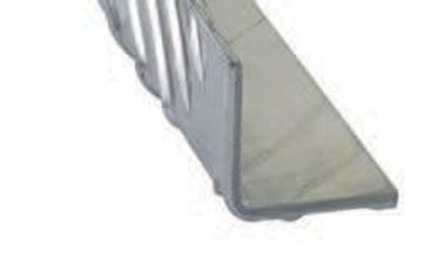 Cornière égale damier aluminium brut 20 x 20 mm 2 m CQFD