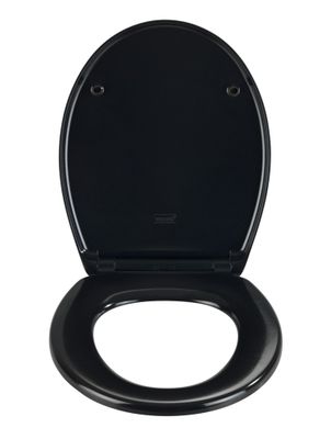 Abattant WC frein de chute duroplast noir Vorno Neo - WENKO