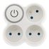 Multiprise murale 3 prises ou triplite avec interrupteur blanc ZENITECH