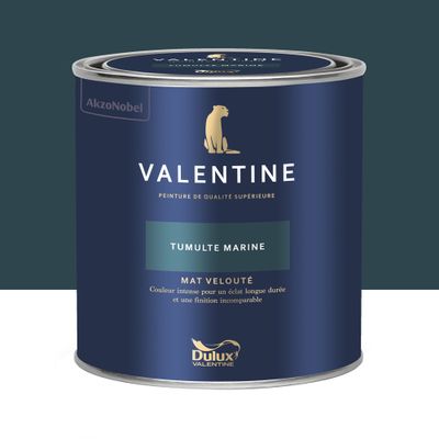 Peinture Valentine Mat Velouté Tumulte Marine 0,5 L - DULUX VALENTINE