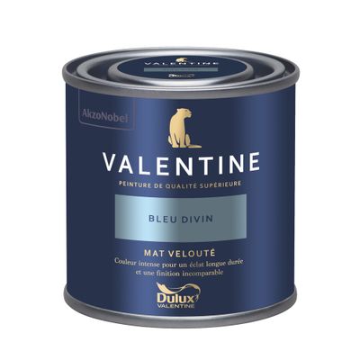 Peinture Valentine Mat Velouté Bleu Divin 125 mL - DULUX VALENTINE