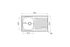 Evier de cuisine inox gris 86x50 cm 1 bac 1 egouttoir Sparta - NORD INOX