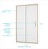 Porte de douche coulissante 120x200 cm profilé bois verre sérigraphié 6 mm Japandi - AURLANE