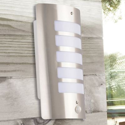 Applique extérieur E27 détecteur de mouvements Harbour nickel brossé IP44 20W - COREP