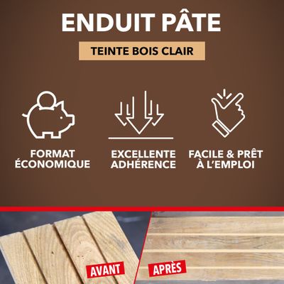 Enduit pâte clair 2 kg - SINTOBOIS