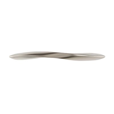 Poignée de meuble torsadée nickel velours entraxe 128 mm REI