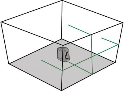 Niveau laser croix vert avec pince sans trépied FISCHER DAREX