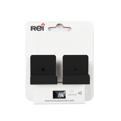 Crochets en métal noir mat  30 x 31 x 23 mm pour panneau acoustique mural par 2 REI
