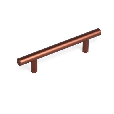 Poignée de meuble cylindrique inox moka entraxe 96 mm par 4 REI