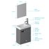 Lave-mains de salle de bains Sweet 41 x 50 x 22 cm MDF gris + miroir 35 x 44 cm