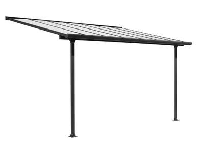 Toit terrasse en aluminium et en polycarbonate TT 3030 AL L 307 x l 300 x h 299 cm 9,21 m², Livraison à domicile incluse - HABRITA