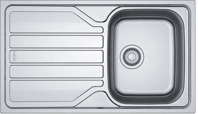 Evier de cuisine inox gris 86x50 cm 1 bac 1 egouttoir - FRANKE