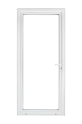 Porte-fenêtre PVC blanc 1 vantail tirant droit H.205 x l.80 cm CLOSY