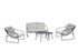 Salon de jardin LOLA acier gris 4 places avec coussins - BOCARNEA