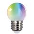 Lot de 5 ampoules LED E27 0,8W RGB 50 lumens blanc chaud - TIBELEC