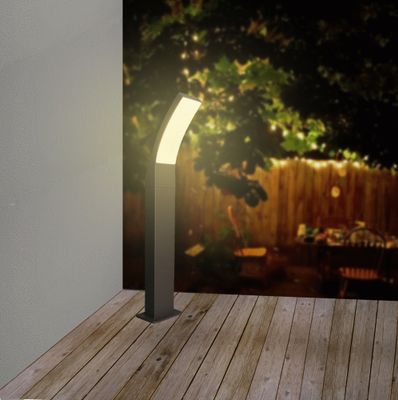Borne extérieur LED 60cm Curve anthracite IP44 1000 lumens blanc chaud - ARLUX