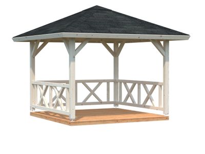 Kiosque de jardin en bois Betty - 9 m² intérieur - 14,8 m² hors-tout - Couverture de toit en shingles - Livraison à domicile incluse - PALMAKO