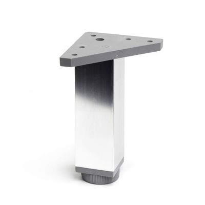 Pied carré réglable hauteur 150 mm aluminium REI