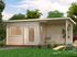 Sauna extérieur Palmako Sanna 4,1m² double vitrage et pergola 5,9m² -  18,4m² - PALMAKO