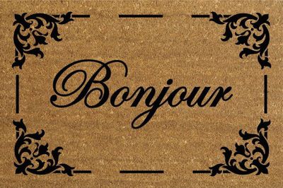 Paillasson coco 40 x 60 cm texte blanchi ID HOME