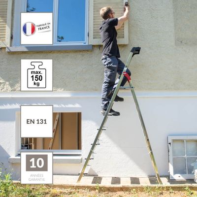 Escabeau 7 marches ProfiStep XXL aluminium - HAILO