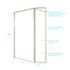 Paroi de douche à l'italienne avec déflecteur 120+40x200 cm profilé or verre transparent 5 mm Golden Edge - AURLANE