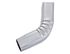 Coude frontal intérieur aluminium gris 60 x 80 mm pour gouttière EDILIANS