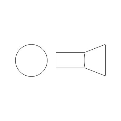 Bouton de meuble conique zamak réglisse diamètre 15 mm REI