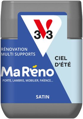 Peinture de rénovation multi- V33supports MaRéno ciel d'été finition satinée 75 mL - V33