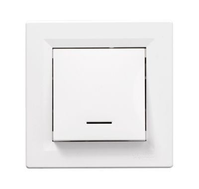Interrupteur va-et-vient avec voyant lumineux blanc - Asfora SCHNEIDER ELECTRIC
