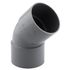 Coude PVC évacuation 45° femelle/femelle Ø50 - FITT