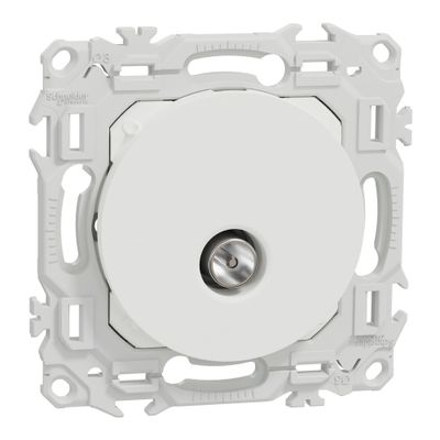 Prise antenne TV murale Odace 2025 blanc - SCHNEIDER ELECTRIC