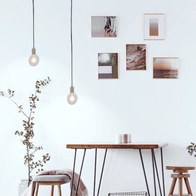 Monture suspension acier brossé E27 15W CUP - COREP