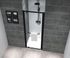 Porte de douche pivotante 90x195 cm profilé noir verre transparent 6 mm Serenity - OCEA